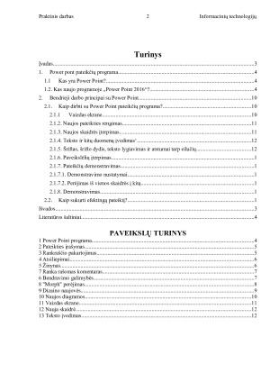Pateikčių programa Power Point.. Paveikslėlis 2