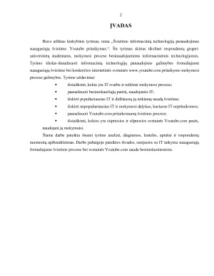 Švietimo IT panaudojimo suaugusiųjų švietime galimybių analizė. Svetainės www.youtube.com pritaikymas mokymosi reikmėms. Paveikslėlis 3