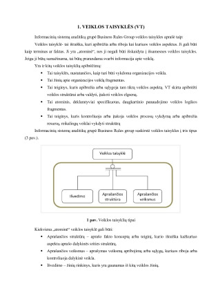 VEIKLOS TAISYKLIŲ IR JŲ TAIKYMO INFORMACINIŲ SISTEMŲ KŪRIME ANALIZĖ. Paveikslėlis 5