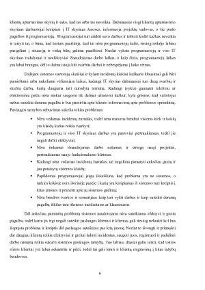 Verslo valdymo programinės įrangos palaikymo paslaugų tarnyba. Paveikslėlis 6