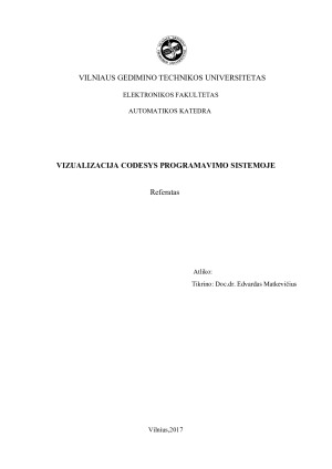 VIZUALIZACIJA CODESYS PROGRAMAVIMO SISTEMOJE