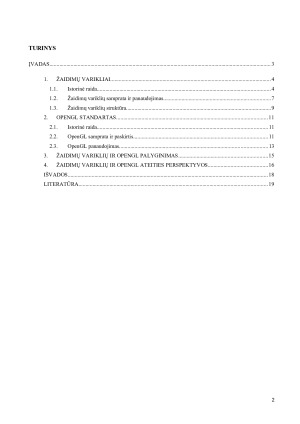 ŽAIDIMŲ VARIKLIAI, OPENGL STANDARTAS. ANALIZĖ IR PALYGINIMAS. Paveikslėlis 2