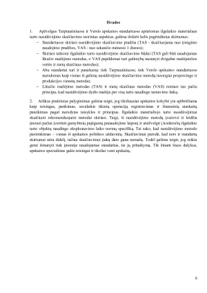 Ilgalaikio materialaus turto nusidėvėjimas Tarptautiniuose ir Verslo apskaitos standartuose. Paveikslėlis 9