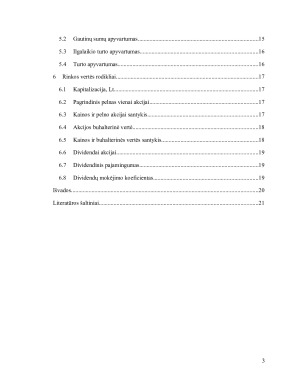 AB „Gubernija“ finansinės būklės analizė. Paveikslėlis 3