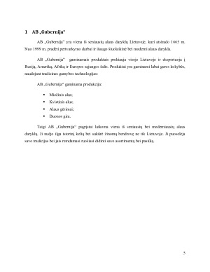 AB „Gubernija“ finansinės būklės analizė. Paveikslėlis 5