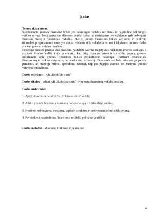 AB „Rokiškio sūris“ trejų metų finansinių rodiklių analizė. Paveikslėlis 4