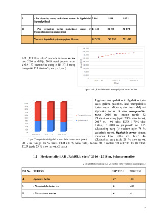AB „Rokiškio sūris“ trejų metų finansinių rodiklių analizė. Paveikslėlis 7