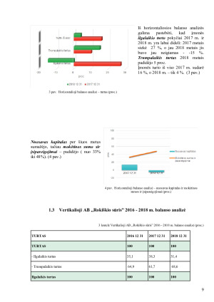 AB „Rokiškio sūris“ trejų metų finansinių rodiklių analizė. Paveikslėlis 9