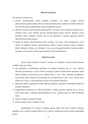 AKCIZŲ ADMINISTRAVIMAS, JŲ APSKAITA IR FISKALINĖ REIKŠMĖ. Paveikslėlis 8