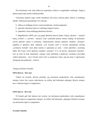 ATSARGŲ APSKAITOS ANALIZĖ UAB „ŠEŠIOS SPALVOS“ ĮMONĖJE. Paveikslėlis 10