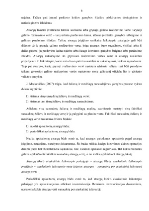 ATSARGŲ APSKAITOS ANALIZĖ UAB „ŠEŠIOS SPALVOS“ ĮMONĖJE. Paveikslėlis 8