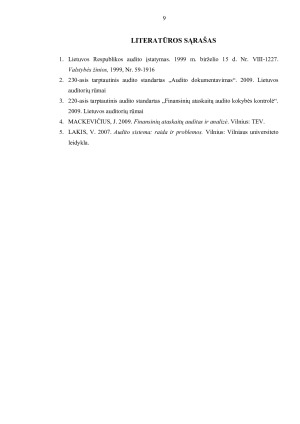 AUDITO DARBO DOKUMENTAI. Paveikslėlis 9
