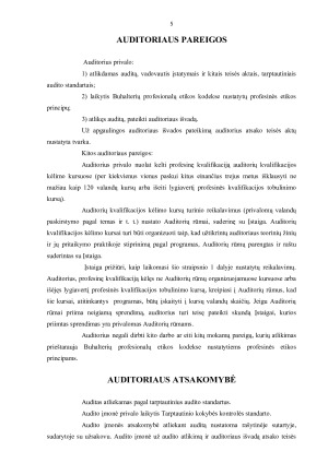 AUDITO ĮMONIŲ RŪŠYS IR REGISTRACIJA AUDITORIAUS TEISĖS, PAREIGOS IR ATSAKOMYBĖ. Paveikslėlis 5