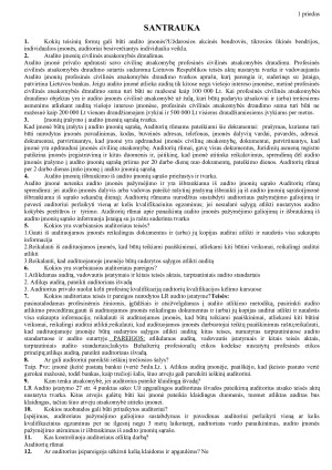 AUDITO ĮMONIŲ RŪŠYS IR REGISTRACIJA AUDITORIAUS TEISĖS, PAREIGOS IR ATSAKOMYBĖ. Paveikslėlis 9