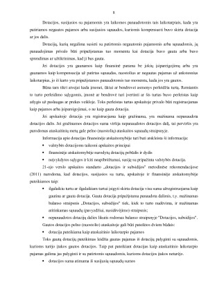 DOTACIJŲ IR SUBSIDIJŲ APSKAITA N ŪKININKO ŪKYJE. Paveikslėlis 8