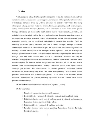 Tikrosios vertės metodo taikymo paplitimas Lietuvoje. Paveikslėlis 3