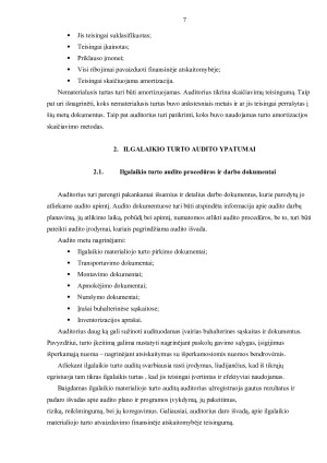 ILGALAIKIO TURTO AUDITAS. Paveikslėlis 7