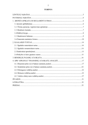 Įmonės apskaitos organizavimas ir finansinių ataskaitų analizė. Paveikslėlis 2