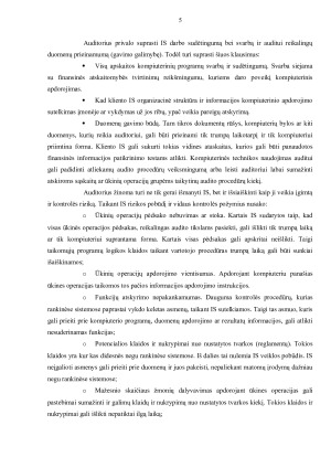 INFORMACINIŲ SISTEMŲ AUDITAS. Paveikslėlis 5