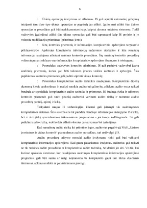 INFORMACINIŲ SISTEMŲ AUDITAS. Paveikslėlis 6