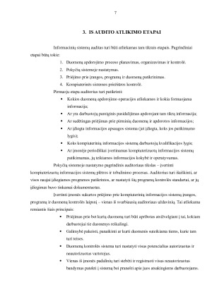 INFORMACINIŲ SISTEMŲ AUDITAS. Paveikslėlis 7