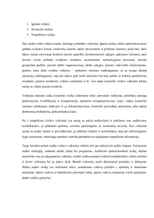 Išorės finansinio audito rizikos vertinimas ir rizikos valdymo priemonės. Paveikslėlis 10