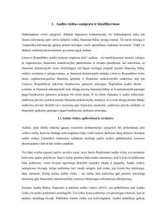 Išorės finansinio audito rizikos vertinimas ir rizikos valdymo priemonės. Paveikslėlis 3