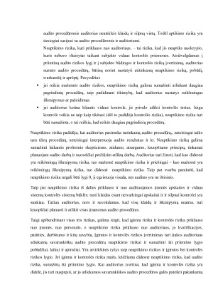 Išorės finansinio audito rizikos vertinimas ir rizikos valdymo priemonės. Paveikslėlis 7