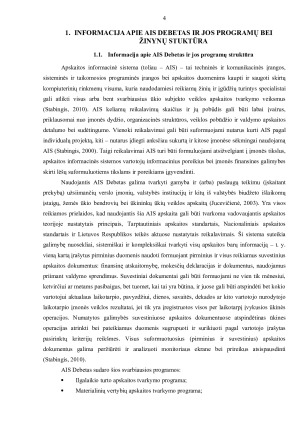 KASOS OPERACIJŲ ĮREGISTRAVIMO TVARKA NAUDOJANTIS APSKAITOS INFORMACINE SISTEMA „DEBETAS“. Paveikslėlis 4