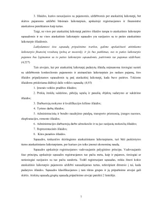 UAB „AUGLUVA“ SĄNAUDŲ APSKAITA IR ANALIZĖ. Paveikslėlis 7