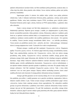 UAB „Printera“ atsargų apskaitos metodų analizė. Paveikslėlis 8