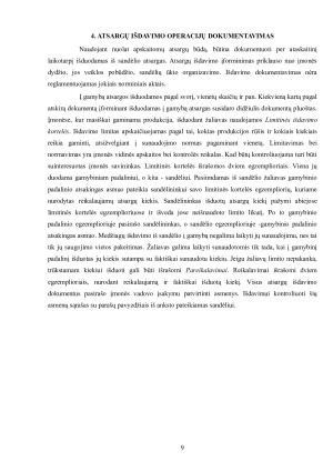 UAB „Printera“ atsargų apskaitos metodų analizė. Paveikslėlis 9