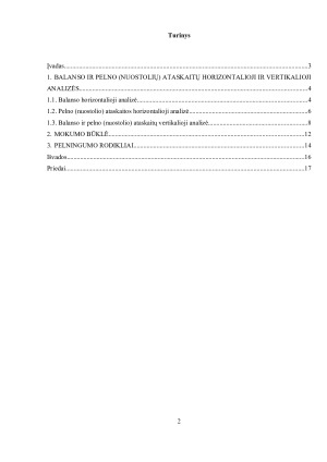 UAB „UTENOS TRIKOTAŽAS“ FINANSINĖ ANALIZĖ. Paveikslėlis 2