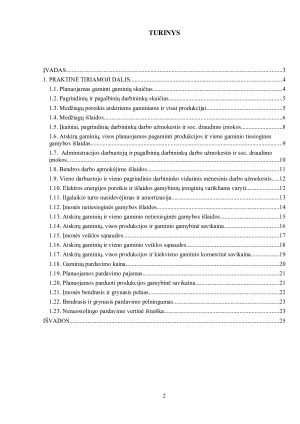 UAB „VONIOS ĮRANGA“ 2017 M. PLANUOJAMOS GAMINTI PRODUKCIJOS PELNINGUMO PROGNOZĖ. Paveikslėlis 2