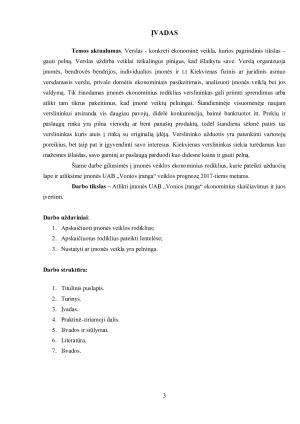 UAB „VONIOS ĮRANGA“ 2017 M. PLANUOJAMOS GAMINTI PRODUKCIJOS PELNINGUMO PROGNOZĖ. Paveikslėlis 3