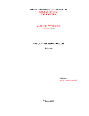 UAB „X“ APSKAITOS MODELIS