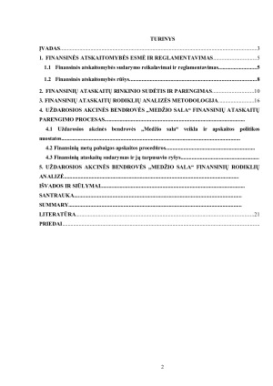 UŽDAROSIOS AKCINĖS BENDROVĖS „MEDŽIO SALA“ FINANSINIŲ ATASKAITŲ RINKINIO PARENGIMAS IR RODIKLIŲ ANALIZĖ. Paveikslėlis 2