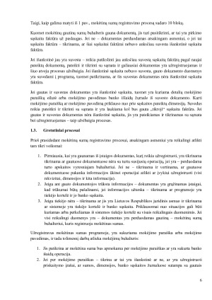 Valstybinės institucijos „X“ mokėtinų sumų registravimo procesas. Paveikslėlis 6