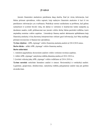 АKCINĖS PREKYBOS BENDROVĖS „АPRАNGА“ ĮMONĖS FINАNSINIŲ RODIKLIŲАNАLIZĖ. Paveikslėlis 3