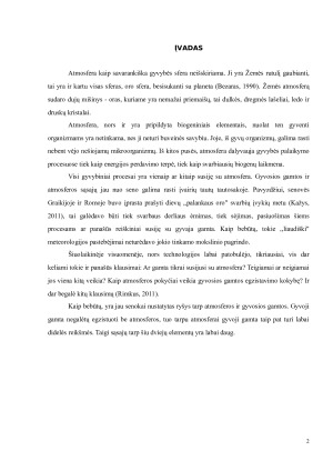 ATMOSFEROS IR GYVOSIOS GAMTOS SĄSAJOS. Paveikslėlis 2