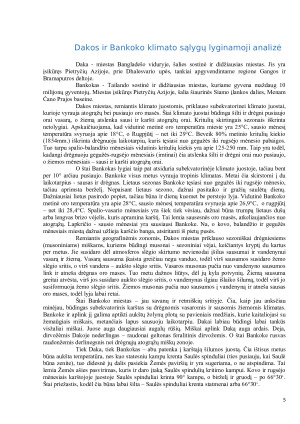 Dakos ir Bankoko klimato sąlygų lyginamoji analizė. Paveikslėlis 5