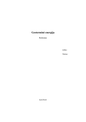 Geoterminė energija. Paveikslėlis 1