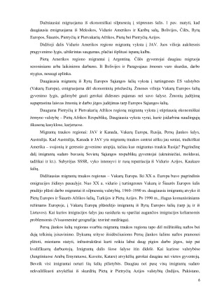 Migracijos teorinių aspektų ir pasaulio gyventojų pasiskirstymo analizė. Paveikslėlis 6