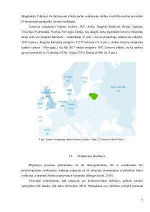 Migracijos teorinių aspektų ir pasaulio gyventojų pasiskirstymo analizė. Paveikslėlis 7