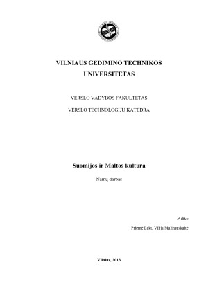 Suomijos ir Maltos kultūra. Paveikslėlis 1