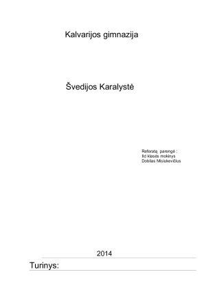 Švedijos Karalystė. Paveikslėlis 1