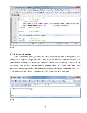 Interneto tinklapių kūrimas HTML kalba. Paveikslėlis 5