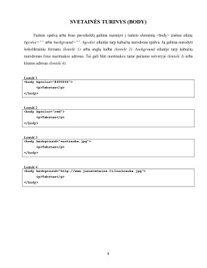 Interneto tinklapių kūrimas HTML kalba. Paveikslėlis 8