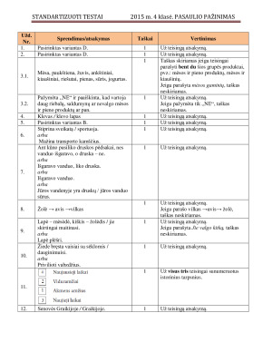 STANDARTIZUOTI TESTAI. 4 klasė. PASAULIO PAŽINIMAS 