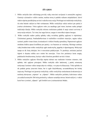  KAIP MIŠKO MOKYKLOS SISTEMA VEIKIA VAIKŲ EMOCINĘ GEROVĘ IR SOCIALINIUS ĮGŪDŽIUS . Paveikslėlis 8